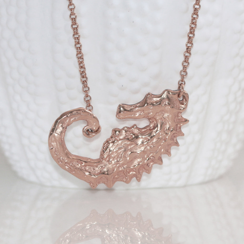 Rose Gold Seahorse Necklace